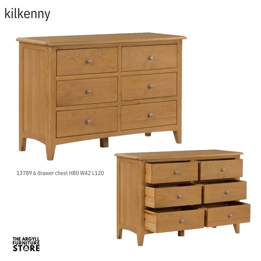 Kilkenny Oak 6 Drawer Chest