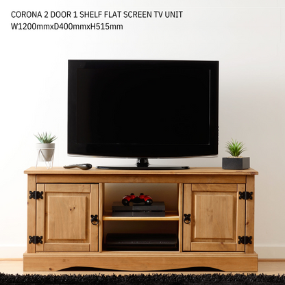 Corona TV Units Distressed Waxed Pine