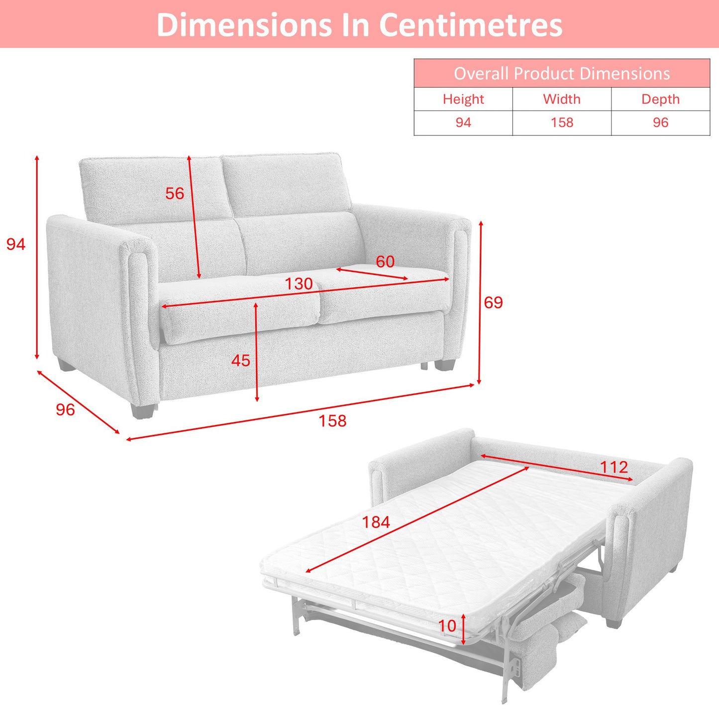 Mayfair Fabric Sofa Bed