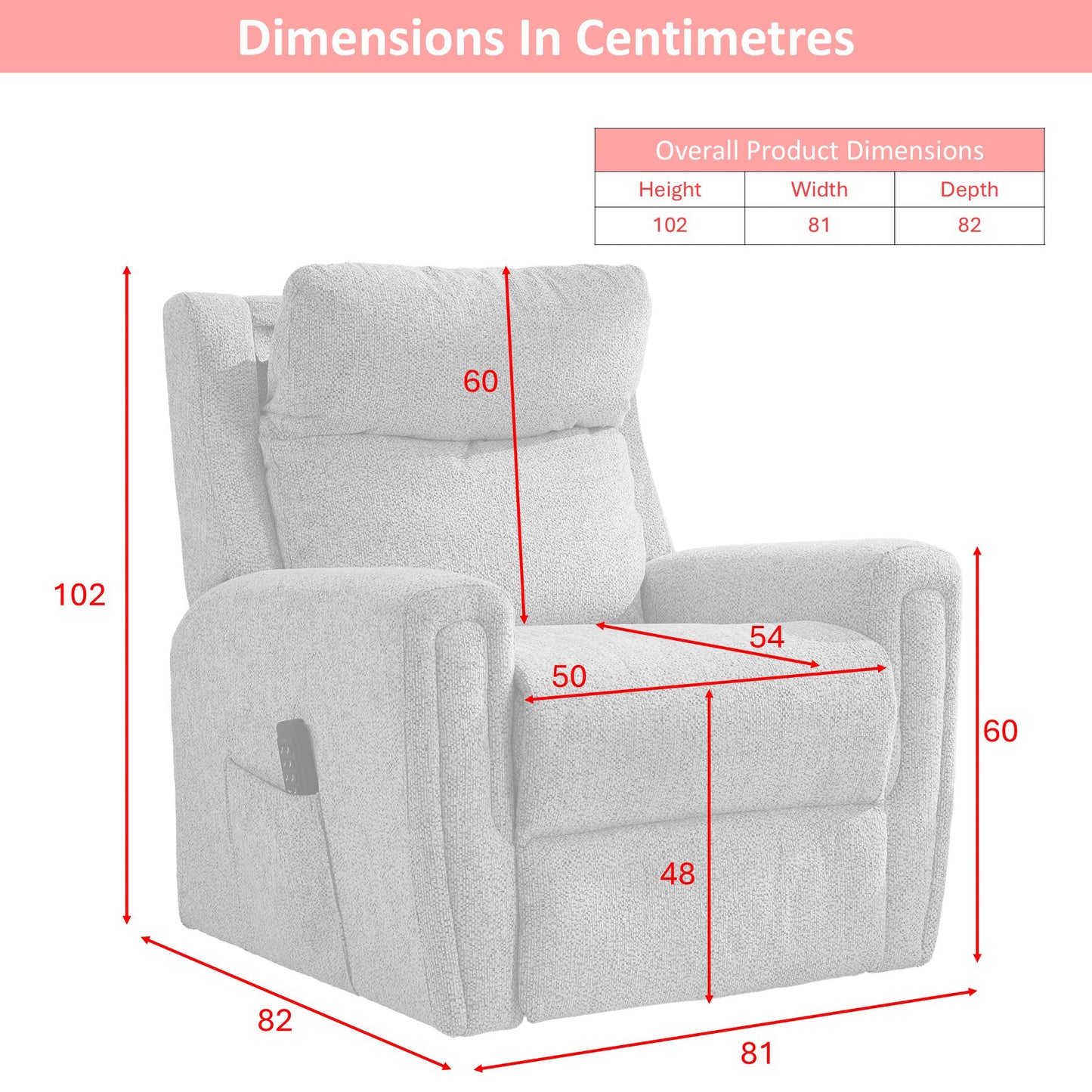 Mayfair Fabric Electric Lift & Tilt Quad Motor Recliner