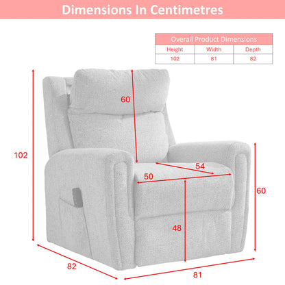 Mayfair Fabric Electric Lift & Tilt Quad Motor Recliner