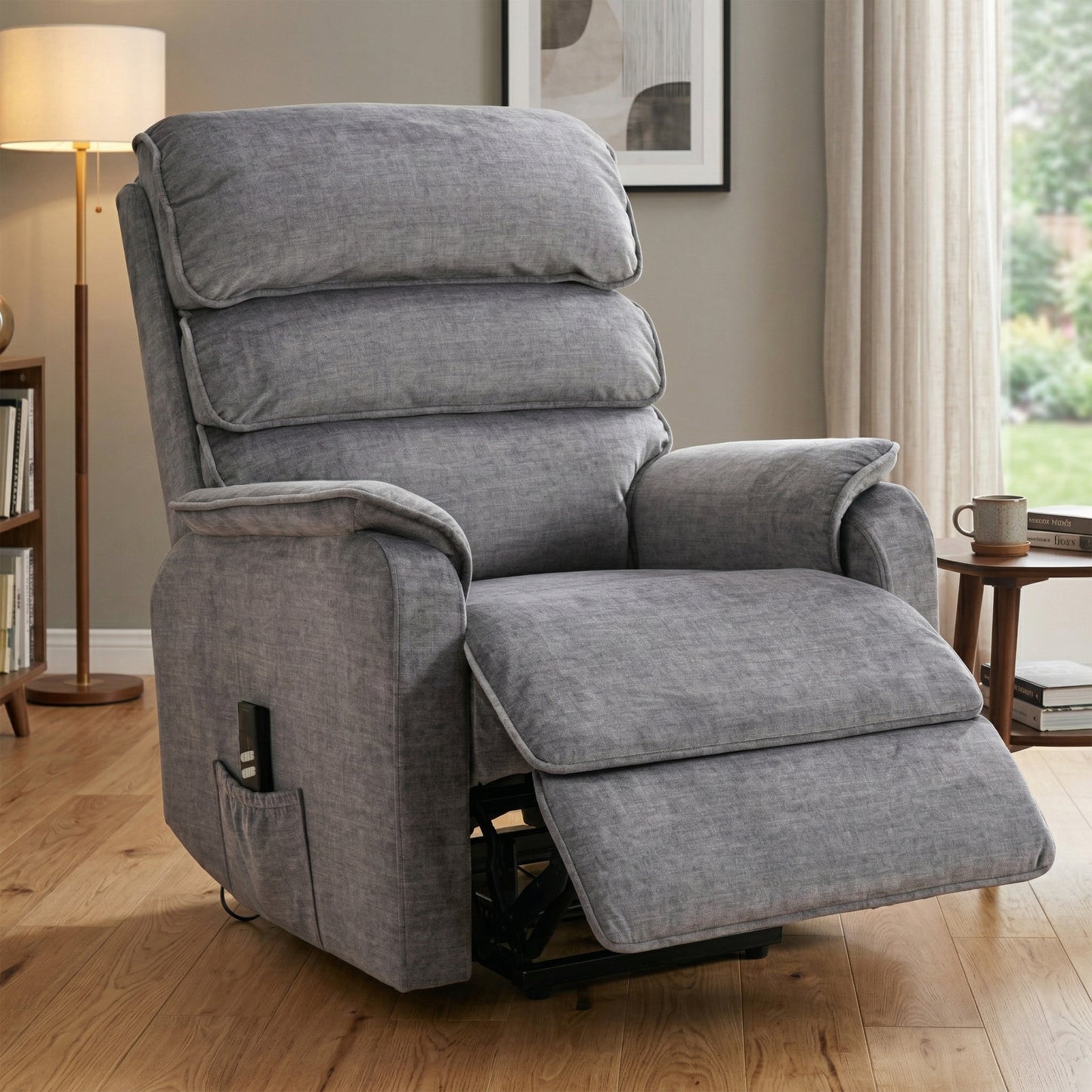 Savoy Lift And Tilt Dual Motor Armchair Grey