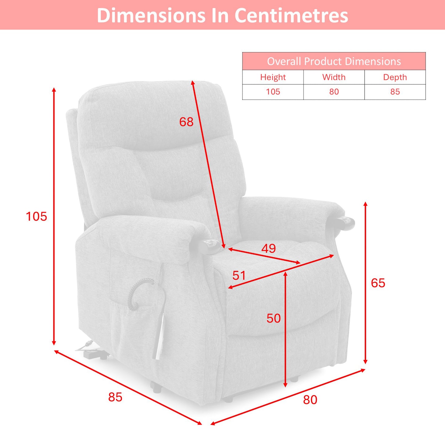 Astoria Dual Motor Lift And Tilt Armchair