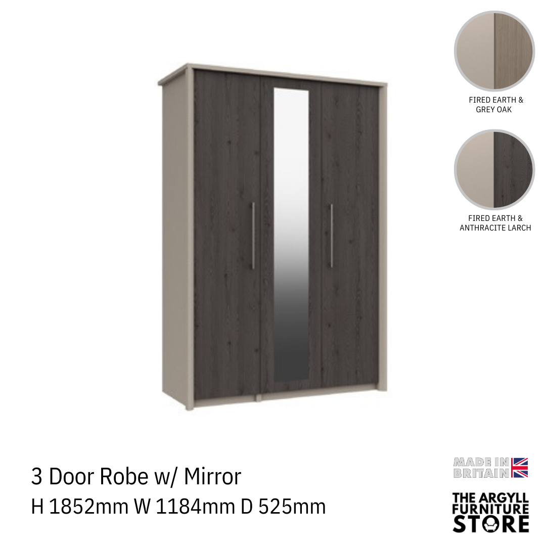 Burford 3 Door Robe with Mirror