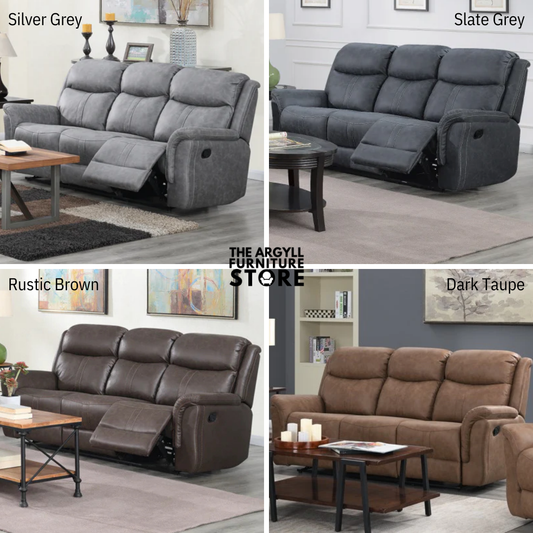 Portland 3 Seater Manual Recliner