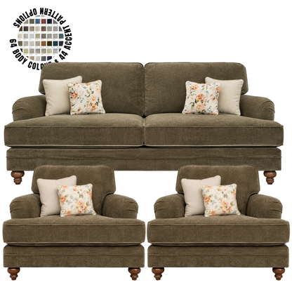 Paddington 3 Seater plus 2 Armchairs Set