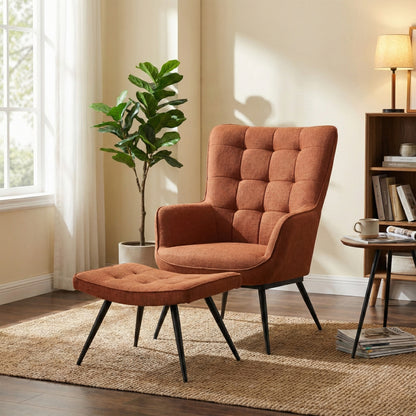 Katelyn Accent Chair with Stool