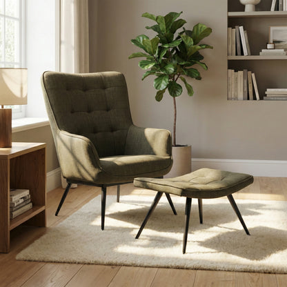 Katelyn Accent Chair with Stool