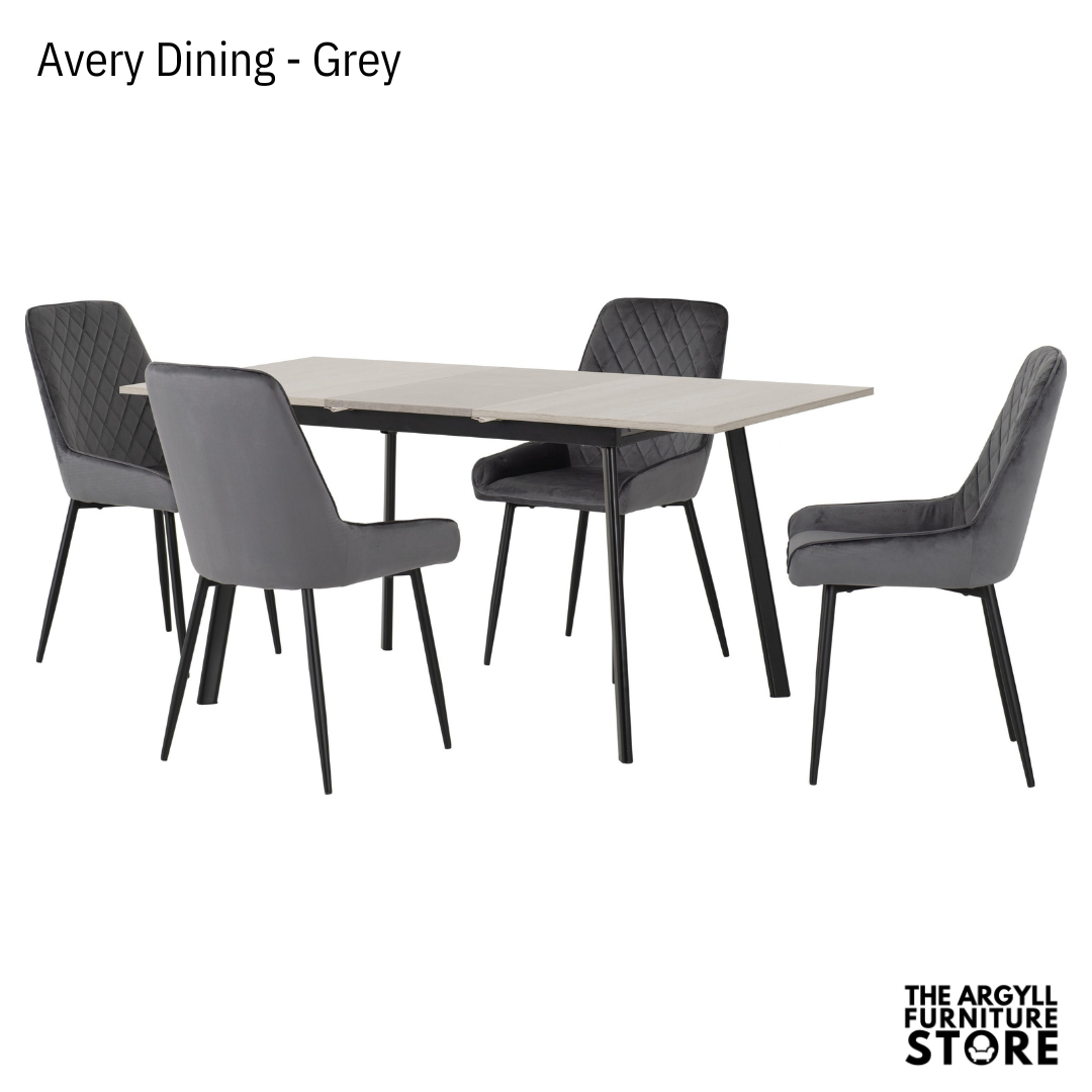 Avery Velvet Dining Table & Chair Set
