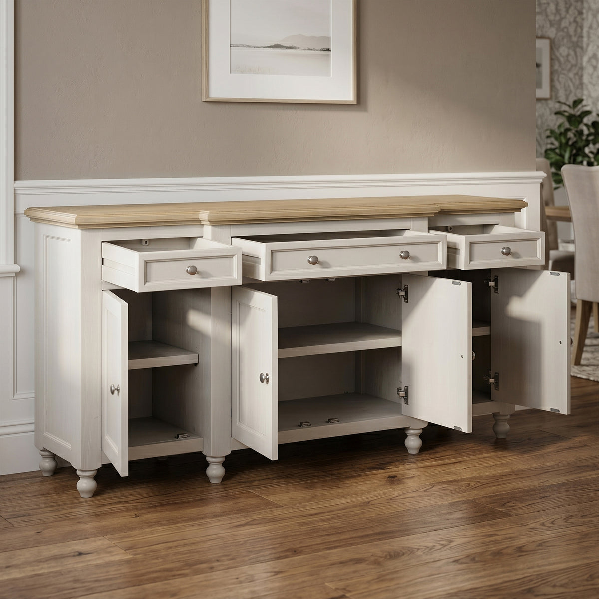 Chateau Painted 4 Door 2 Drawer Sideboard