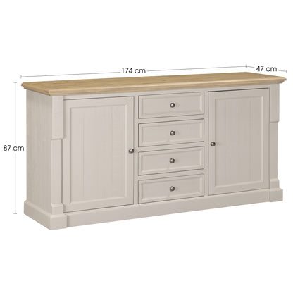 Chateau Painted 2 Door 4 Drawer Sideboard