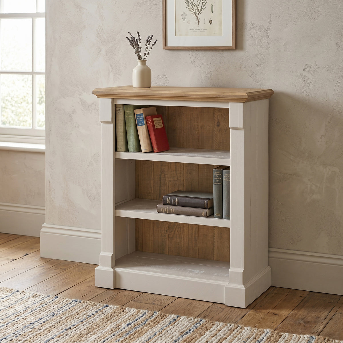 Chateau Painted Low Bookcase