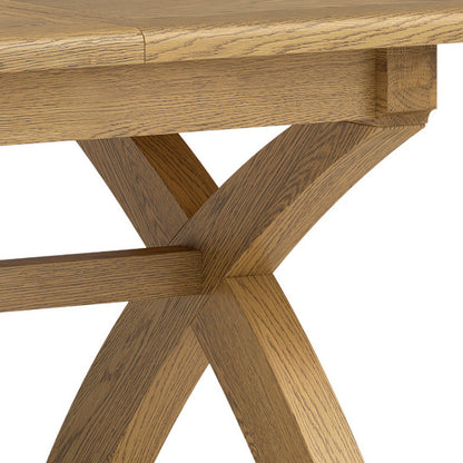 Dorchester Oak Cross Leg 200-250cm Extension Dining Table