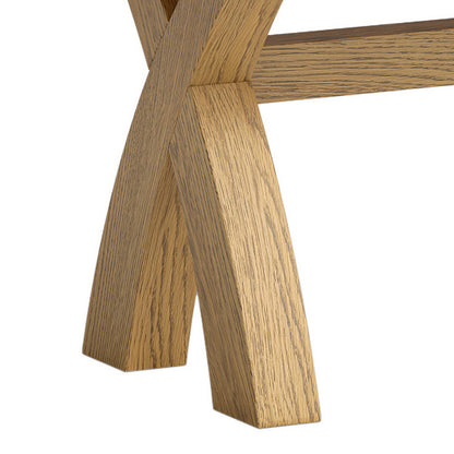 Dorchester Oak Cross Leg Bench