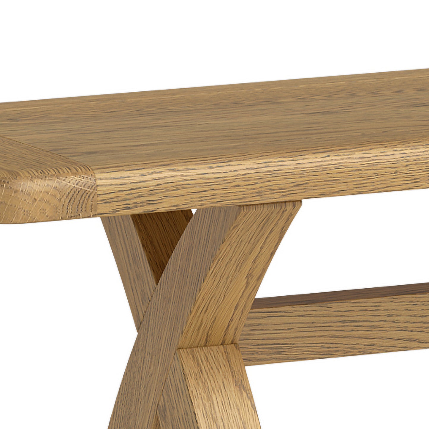 Dorchester Oak Cross Leg Bench