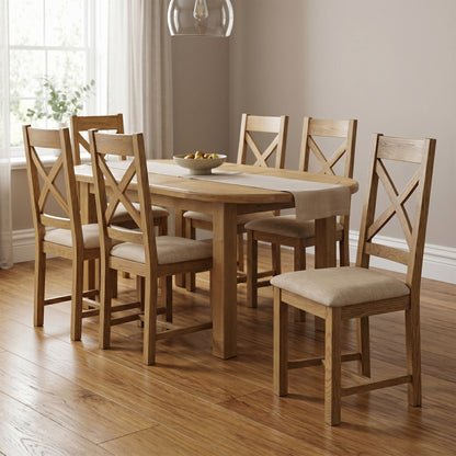 Dorchester Oak 160cm+ Extending Dining Table and Chairs Set