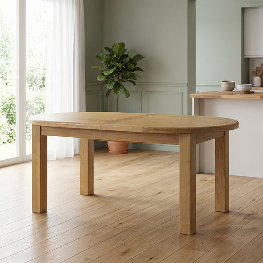 Dorchester Oak 160cm - 200cm Oval Extension Table