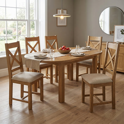 Dorchester Oak 160cm+ Extending Dining Table and Chairs Set