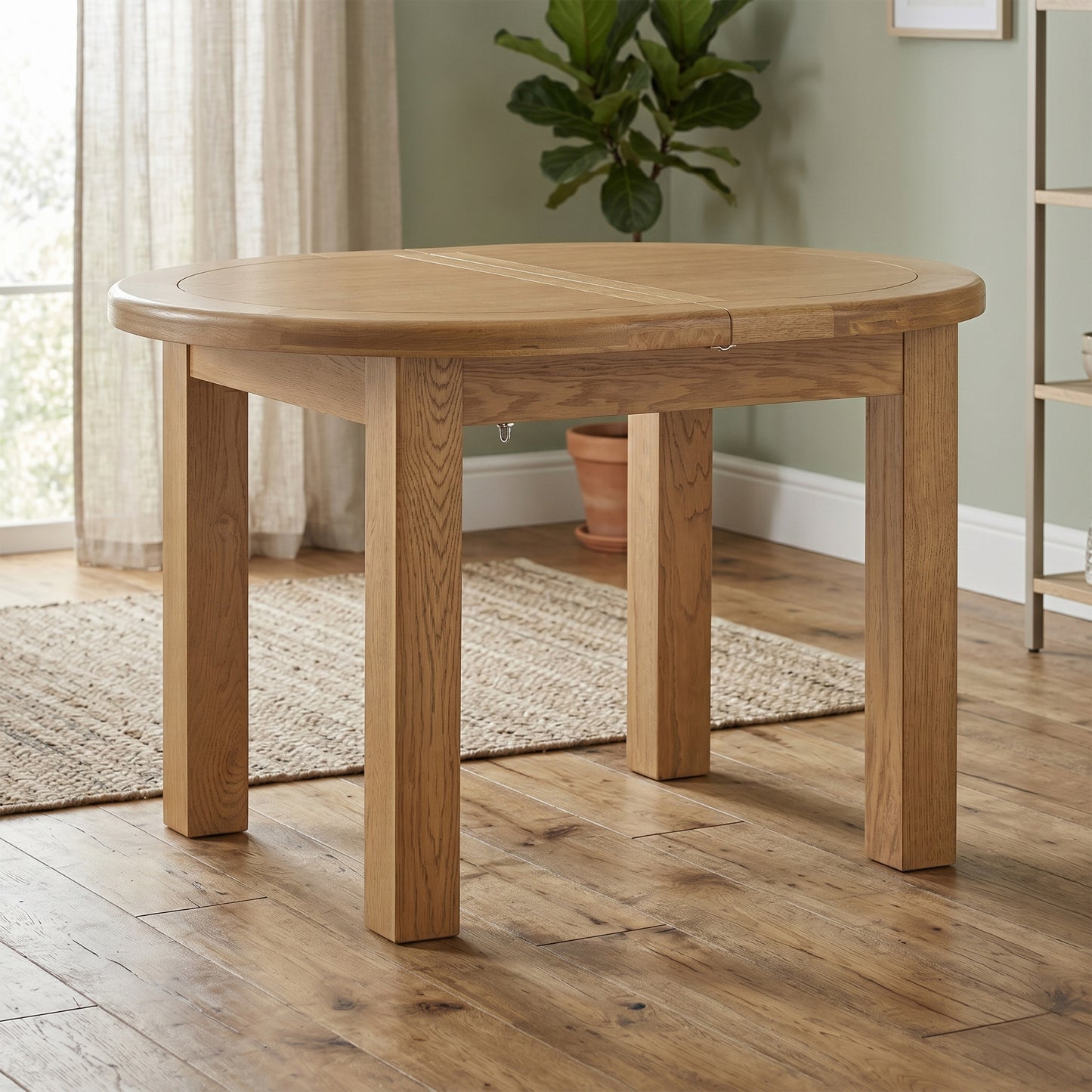 Dorchester Oak 120cm - 160cm Oval Extension Table