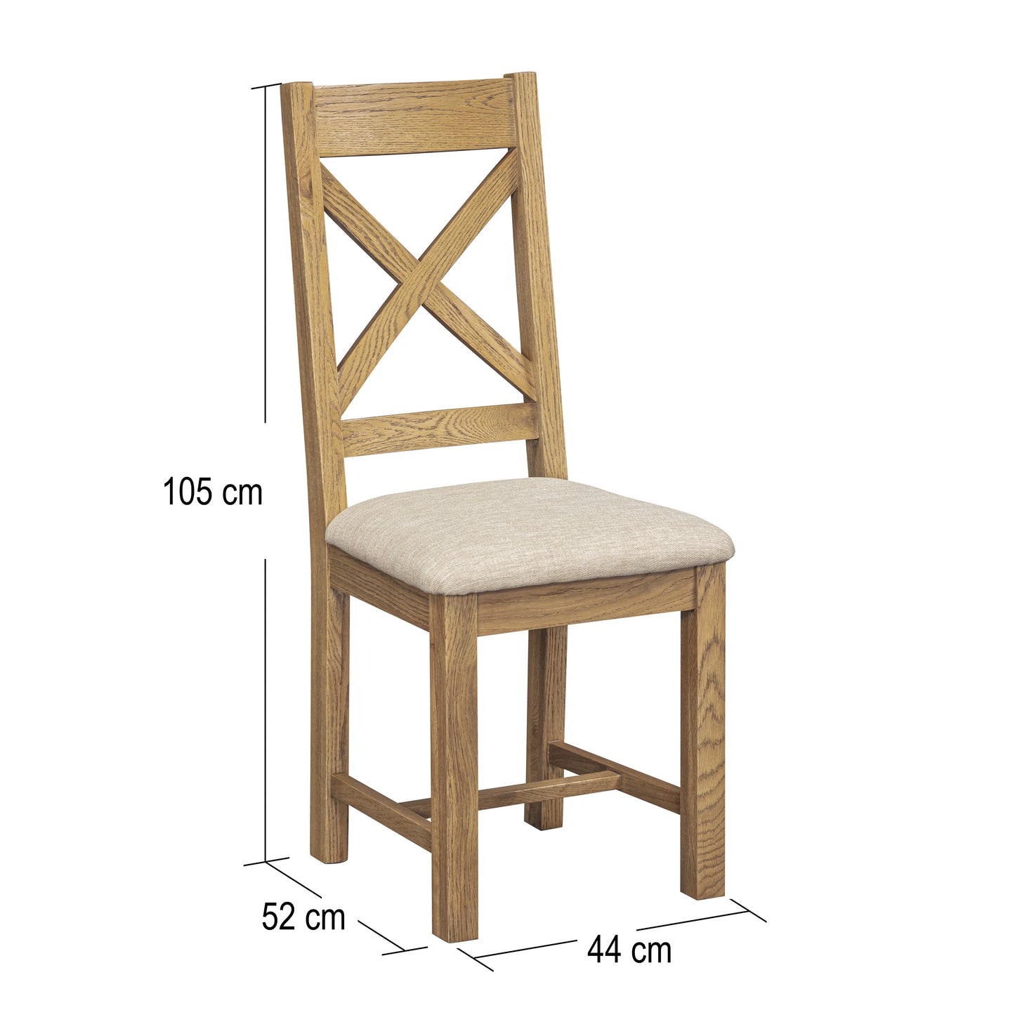 Dorchester Oak Cordoba Cross Back Chair