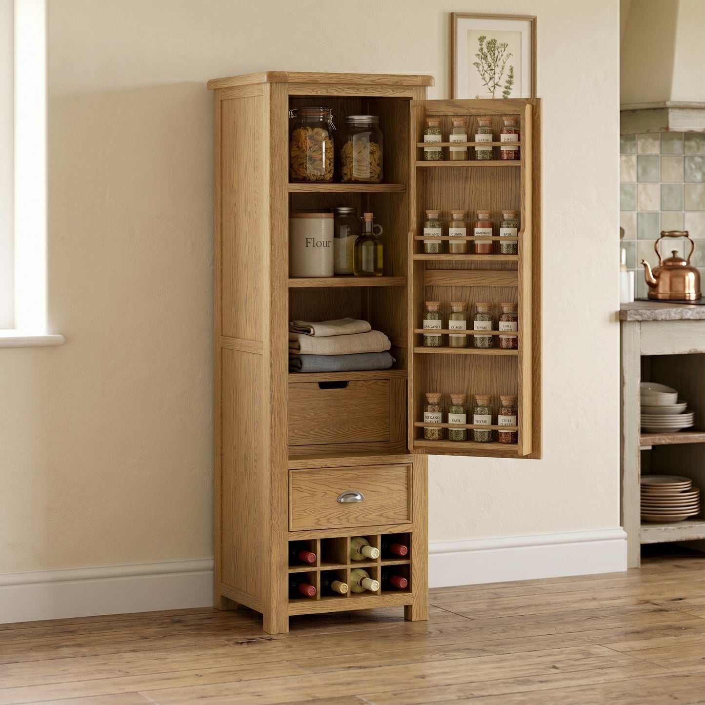 Dorchester Oak Single Larder Unit