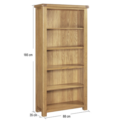 Dorchester Oak Large Bookcase