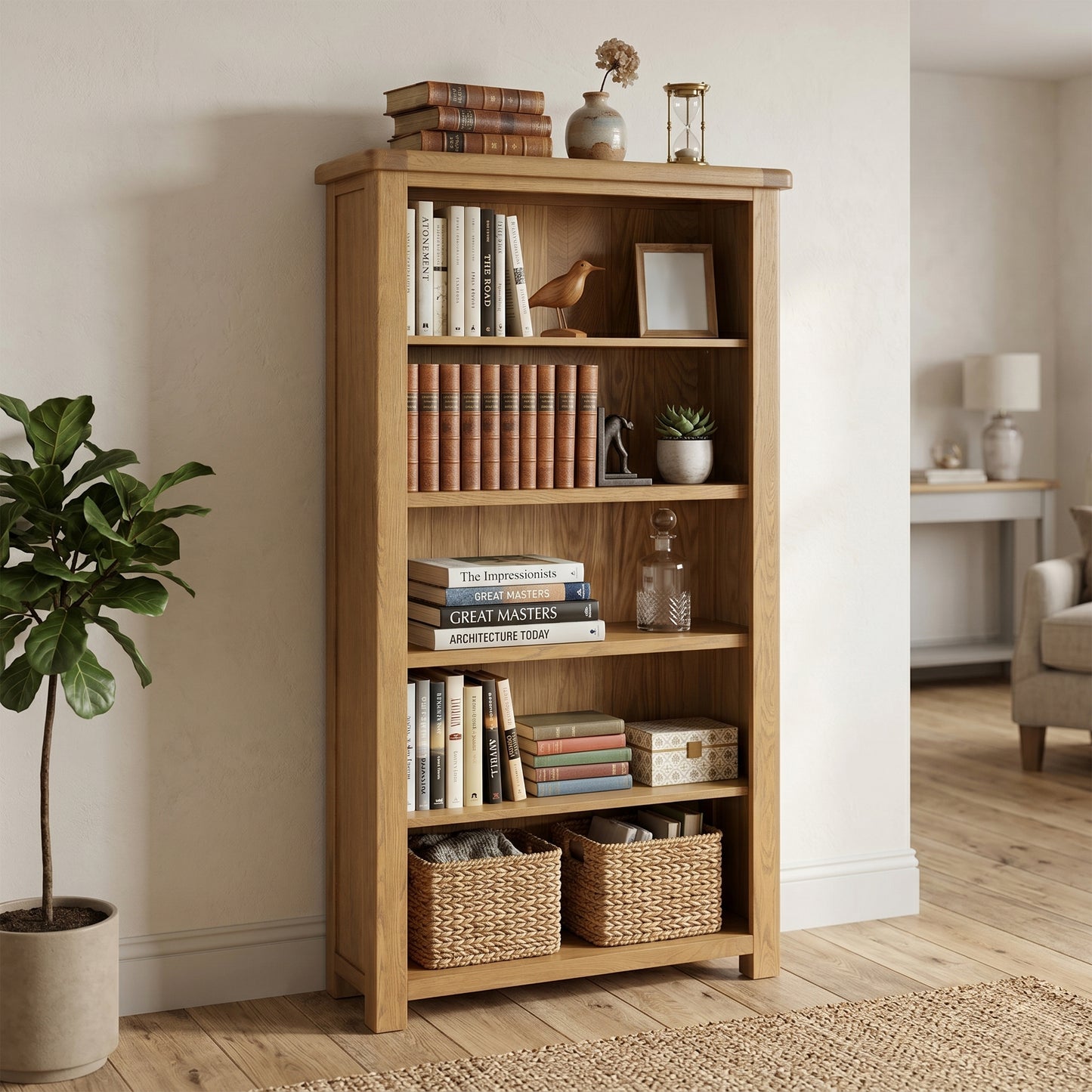 Dorchester Oak Large Bookcase