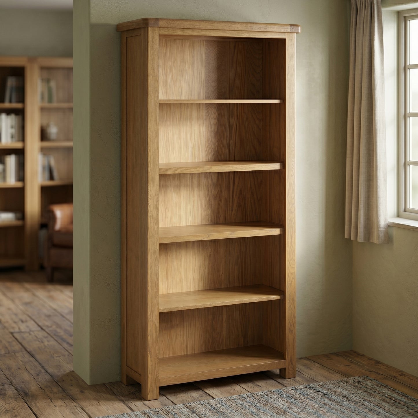 Dorchester Oak Large Bookcase