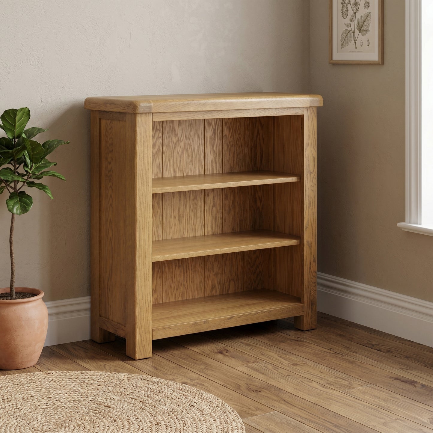 Dorchester Oak Low Bookcase