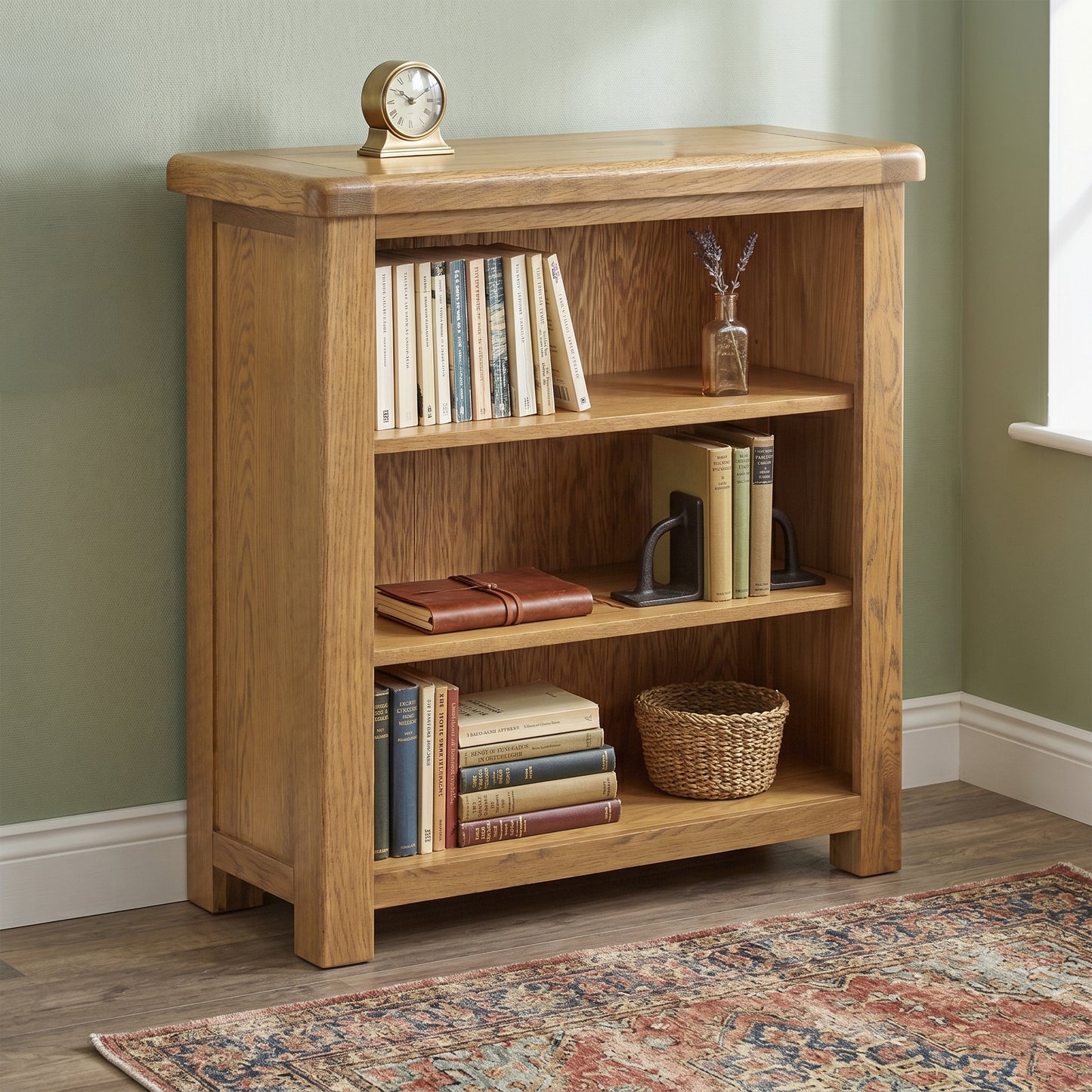 Dorchester Oak Low Bookcase