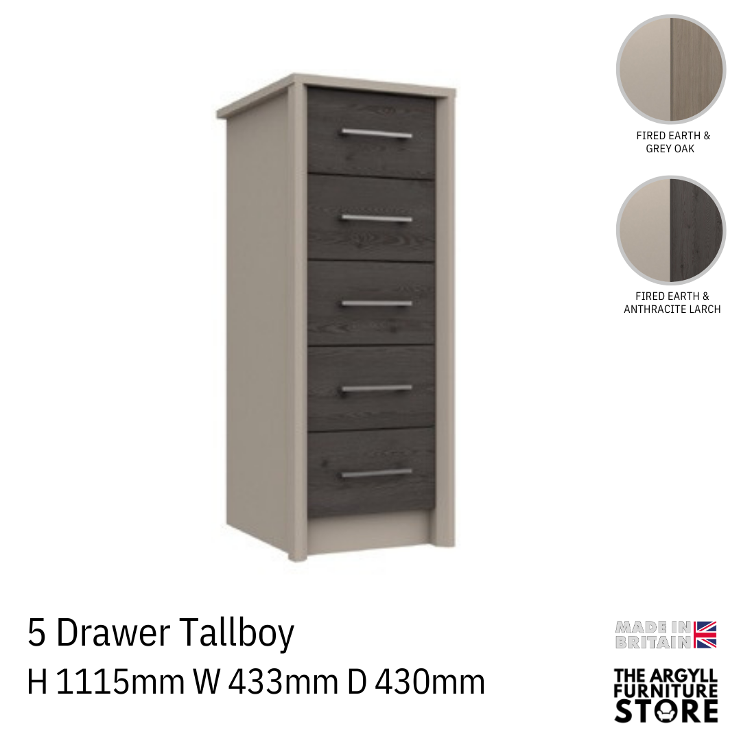 Burford 5 Drawer Tallboy