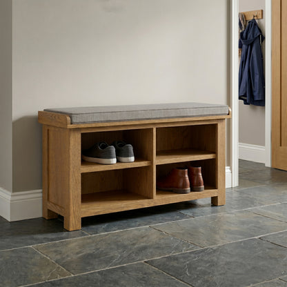 Dorchester Oak Shoe Bench