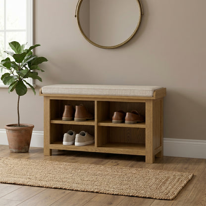 Dorchester Oak Shoe Bench