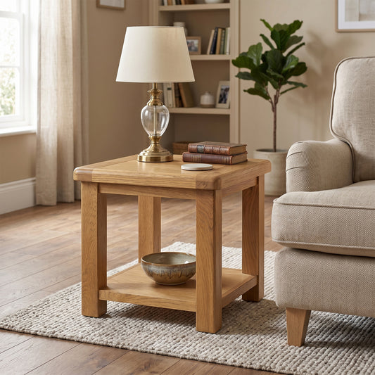 Dorchester Oak Lamp Table