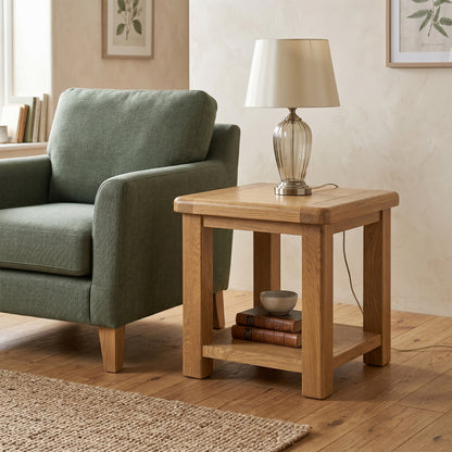 Dorchester Oak Lamp Table