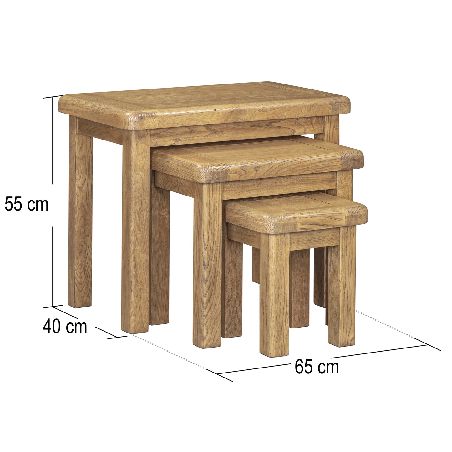 Dorchester Oak Nest of Tables