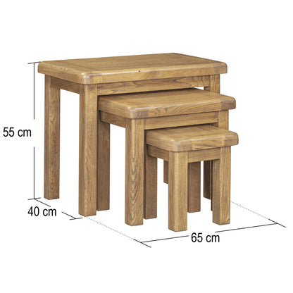 Dorchester Oak Nest of Tables