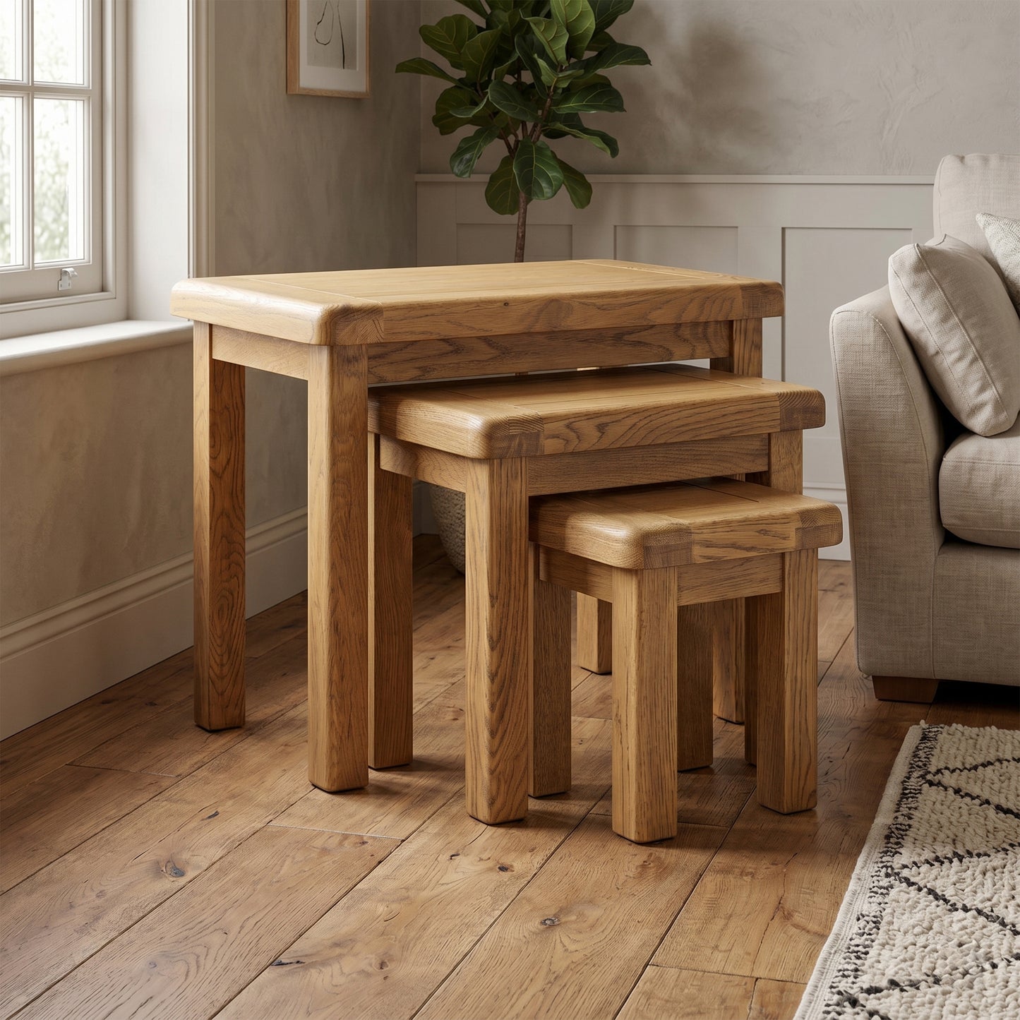 Dorchester Oak Nest of Tables