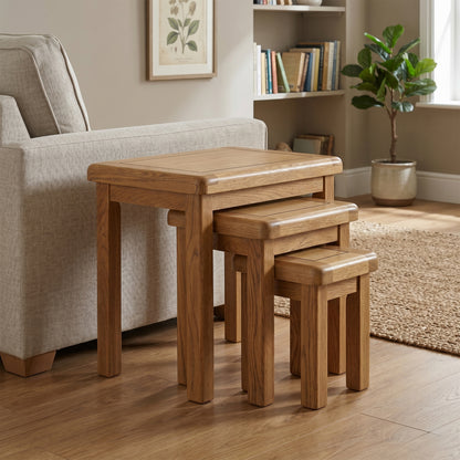Dorchester Oak Nest of Tables