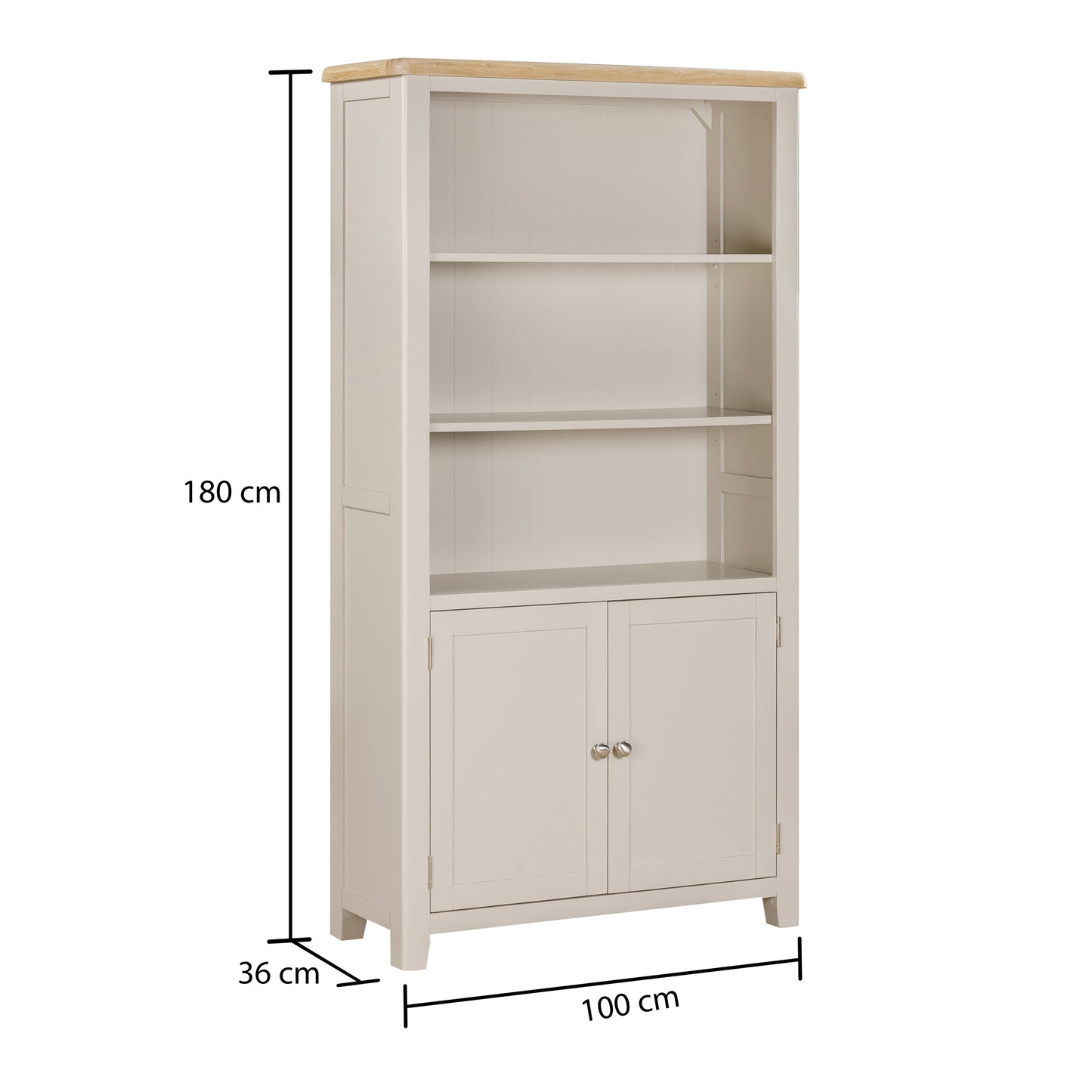 Windermere Painted 2 Door Tall Bookcase