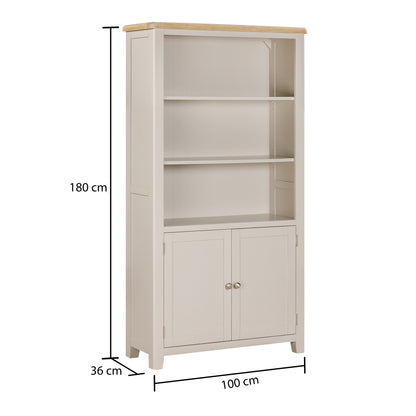 Windermere Painted 2 Door Tall Bookcase