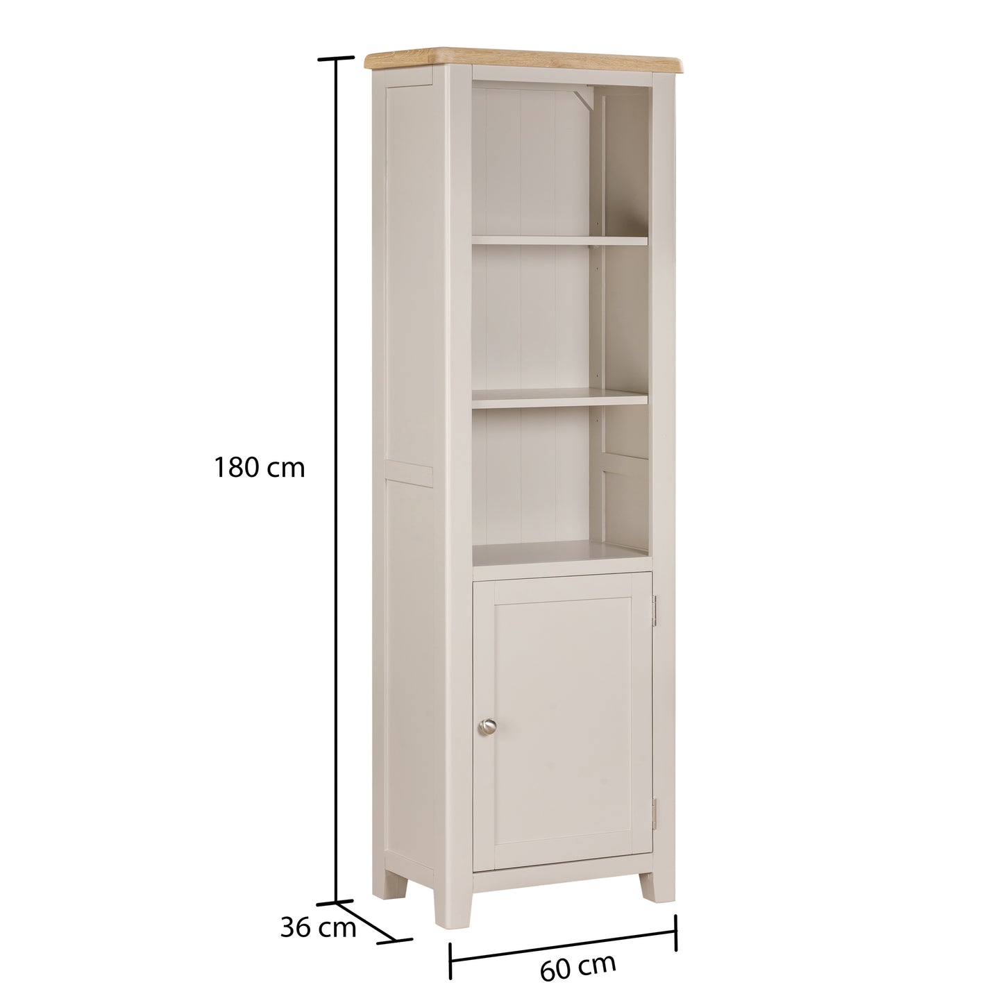 Windermere Painted 1 Door Tall Narrow Bookcase