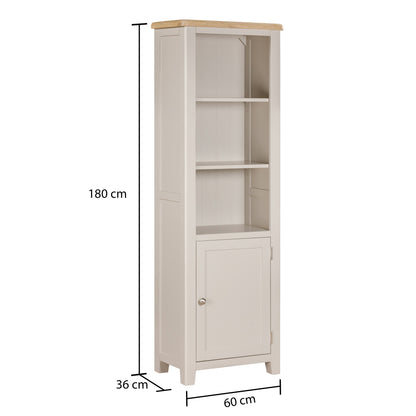 Windermere Painted 1 Door Tall Narrow Bookcase