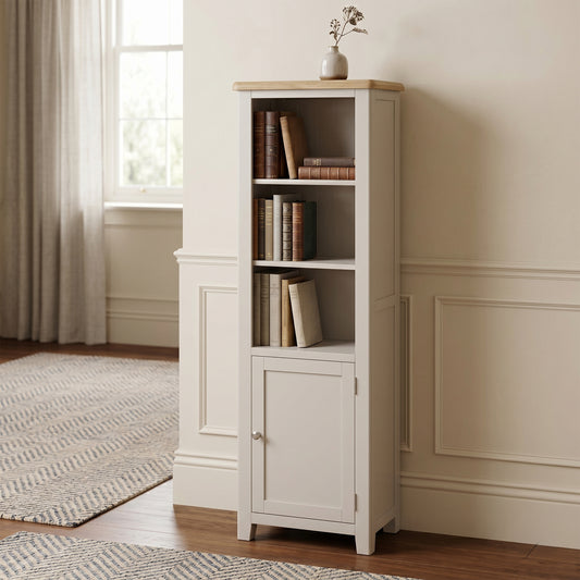 Windermere Painted 1 Door Tall Narrow Bookcase