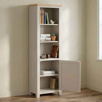 Windermere Painted 1 Door Tall Narrow Bookcase