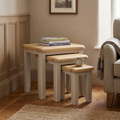 Windermere Painted Lamp & Nest Tables