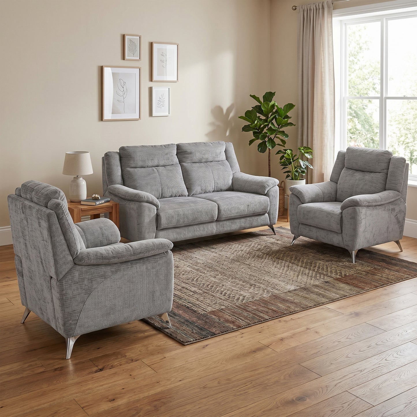 Monroe 3 Seater Electric Recliner & 2 Armchair Set