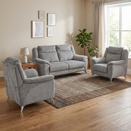 Monroe 3 Seater Electric Recliner & 2 Armchair Set