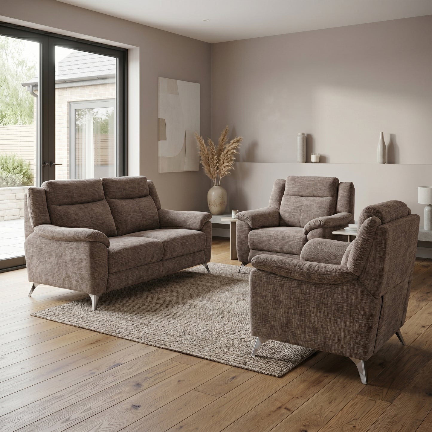 Monroe 3 Seater Electric Recliner & 2 Armchair Set