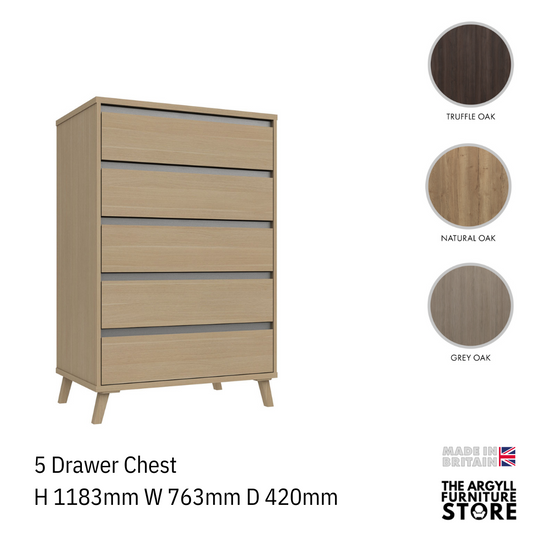 Tamar 5 Drawer Chest